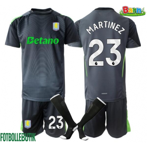 Aston Villa Emiliano Martinez #23 Målvakt Hemmaställ Barn 2025-26 Kortärmad (+ Korta byxor)